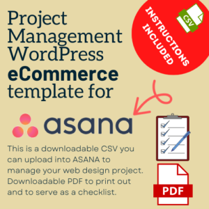 Digital Download of Project Management WordPress eCommerce Website for ASANA